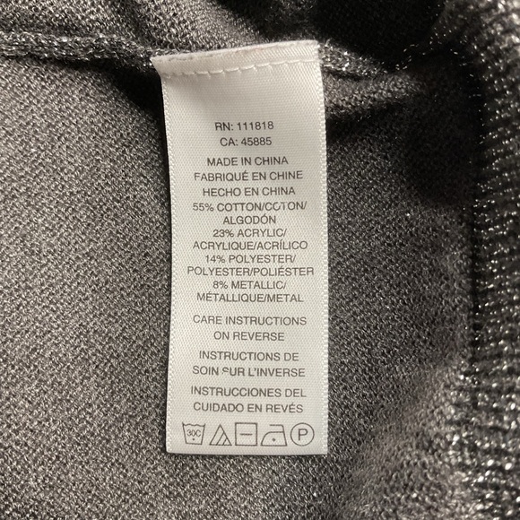 Michael Kors Shimmering Silver Cowl Neck Sweater - Picture 5 of 9